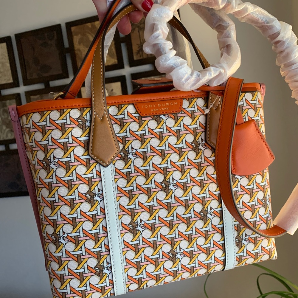 Authentic TORY BURCH LINK triple compartments satchel/Crosby - Picture 4 of 16